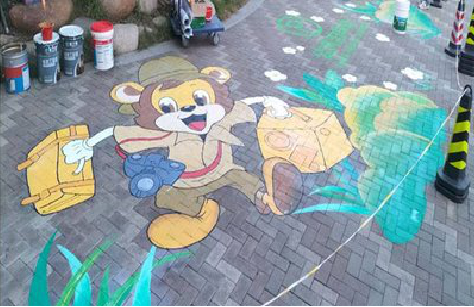 巢湖夏季画地面彩绘会遇到的问题