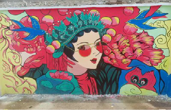 巢湖墙体彩绘-网红墙