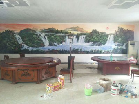 巢湖墙绘-写实风景