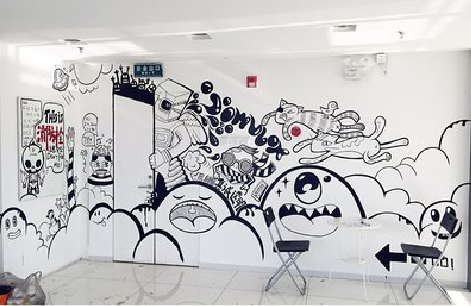 巢湖手绘墙并非传统涂鸦。